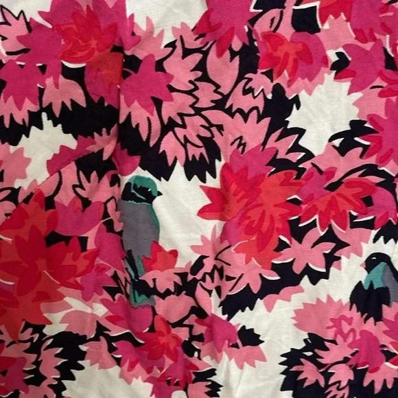 Boden magenta floral bird print sheath dress size 6 - Picture 3 of 5